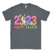 Charcoal Heather 2023 Happy Easter Classic Tee - CowGirlArtShop