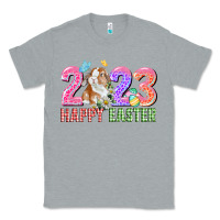 Heather Grey 2023 Happy Easter Classic Tee - CowGirlArtShop