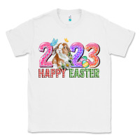 White 2023 Happy Easter Classic Tee - CowGirlArtShop