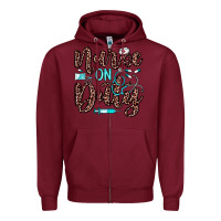 Burgundy nurse on duty Zipper Hoodie - JahusDesignShop