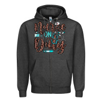 Charcoal Heather nurse on duty Zipper Hoodie - JahusDesignShop