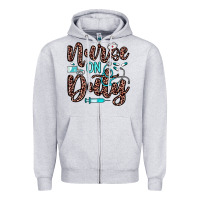 Heather Grey nurse on duty Zipper Hoodie - JahusDesignShop