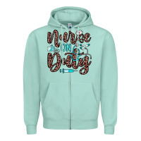 Seafoam nurse on duty Zipper Hoodie - JahusDesignShop