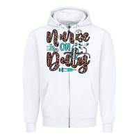 White nurse on duty Zipper Hoodie - JahusDesignShop