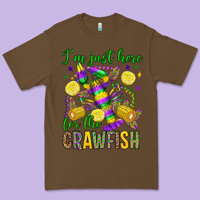 ı'm Just Here For The Crawfish Olivia Premium Tee Designed By Oliviacreatesart