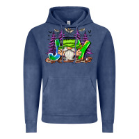 Vintage Denim Joy Halloween Gnome Vintage Hoodie - CowhideDigitalArt
