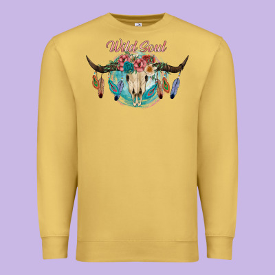 Wild Soul Premium Sweatshirt Designed By Jahusdesignshop