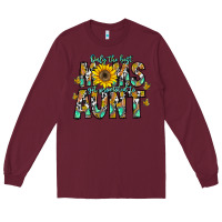 Burgundy only the best moms get promoted to aunt Long Sleeve Tee - CowhideDigitalArt