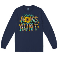 Navy only the best moms get promoted to aunt Long Sleeve Tee - CowhideDigitalArt