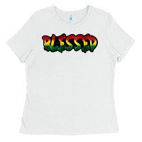 White Juneteenth blessed Ladies Tee - FaDigitalArtStudio