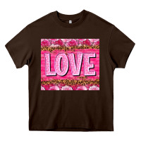 Chocolate Brown Love Valentine's day tumbler Heavy Core Tee - HowdyJamesFarm