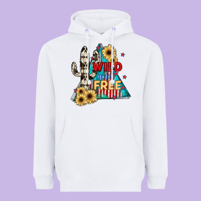 Wıld And Free Heavyweight Hoodie Designed By Jahusdesignshop
