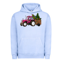 Pigment Grape Ice Pink Christmas Farm Tractor Urban Hoodie - RanaPortraitStore