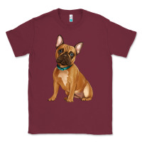 Burgundy french bulldog Classic Tee - Artiststas