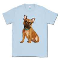 Dusty Blue french bulldog Classic Tee - Artiststas