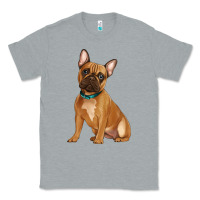 Heather Grey french bulldog Classic Tee - Artiststas