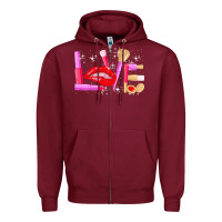 Burgundy makeup artist t  shirt makeup artist love cosmetician fashion t  shirt Zipper Hoodie - linhVisuals