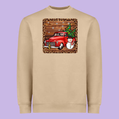 Christmas Truck Coaster Heavyweight Sweatshirt Designed By Jahusdesignshop
