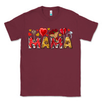 Burgundy Valentine's Day Mama Mother's Day Classic Tee - HowdyJamesFarm