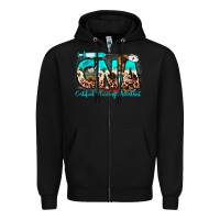 Black cna certified nursing assistant Zipper Hoodie - JahusDesignShop