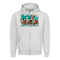 Dove Grey cna certified nursing assistant Zipper Hoodie - JahusDesignShop