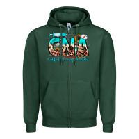 Sports Green cna certified nursing assistant Zipper Hoodie - JahusDesignShop