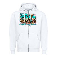 White cna certified nursing assistant Zipper Hoodie - JahusDesignShop