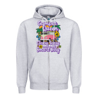 Heather Grey camp camping camper queen classy sassy and a bit smart assycamper camp Zipper Hoodie - linhVisuals