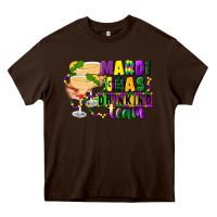 Chocolate Brown mardi gras drinking team margaritas Heavy Core Tee - CowGirlArtShop