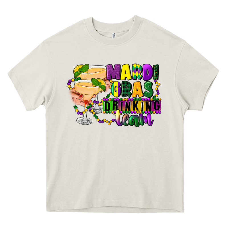 Mardi Gras Drinking Team Margaritas Heavy Core Tee by CowGirlArtShop | Teevron