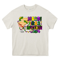 Cream mardi gras drinking team margaritas Heavy Core Tee - CowGirlArtShop