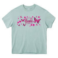 Arona hope breast cancer butterfly Heavy Core Tee - Jasminsmagicworld