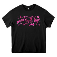 Black hope breast cancer butterfly Heavy Core Tee - Jasminsmagicworld