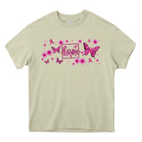 Mossy hope breast cancer butterfly Heavy Core Tee - Jasminsmagicworld