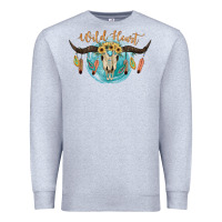 Heather Grey Wild Heart Premium Sweatshirt - JahusDesignShop