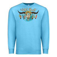 Ocean Blue Wild Heart Premium Sweatshirt - JahusDesignShop