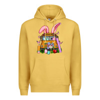 Antique Gold school bus easter Premium Hoodie - Artiststas