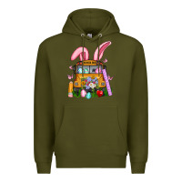 Army Green school bus easter Premium Hoodie - Artiststas