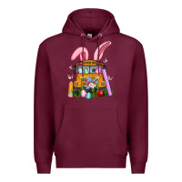 Burgundy school bus easter Premium Hoodie - Artiststas