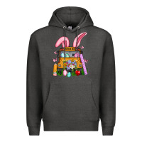 Charcoal Heather school bus easter Premium Hoodie - Artiststas