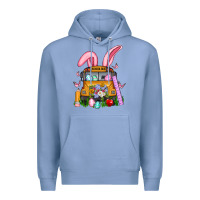 Colony Blue school bus easter Premium Hoodie - Artiststas