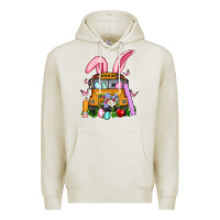 Oatmeal Heather school bus easter Premium Hoodie - Artiststas