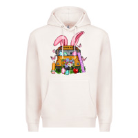 Pale Pink school bus easter Premium Hoodie - Artiststas