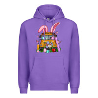 Purple school bus easter Premium Hoodie - Artiststas