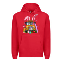 Red school bus easter Premium Hoodie - Artiststas