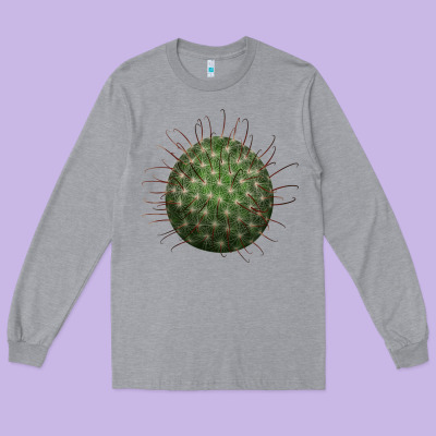 Arizona Fishhook Cactus Long Sleeve Tee Designed By Lillyallendesigns