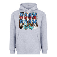 Heather Grey Boom Boom Baby Heavyweight Hoodie - JahusDesignShop