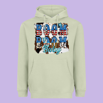 Boom Boom Baby Heavyweight Hoodie Designed By Jahusdesignshop