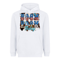 White Boom Boom Baby Heavyweight Hoodie - JahusDesignShop