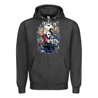 Charcoal Heather hollow knight fan art Zipper Hoodie - linhVisuals